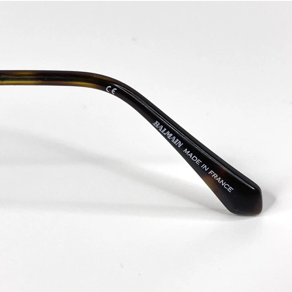 BALMAIN 52mm Round Sunglasses Gold Made In France